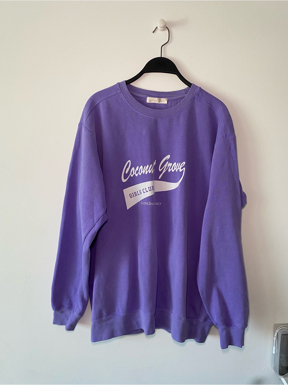 LoveShackFancy Coconut Grove Purple Graphic Sweatshirt